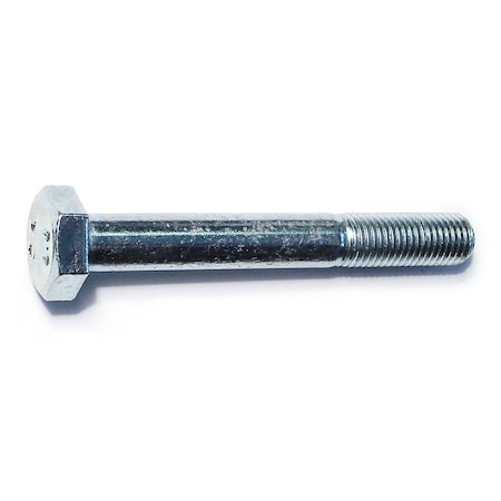 Midwest Fastener Class 8.8, M10-1.25 Hex Head Cap Screw, Zinc Plated Steel, 75 mm L, 10 PK 53548